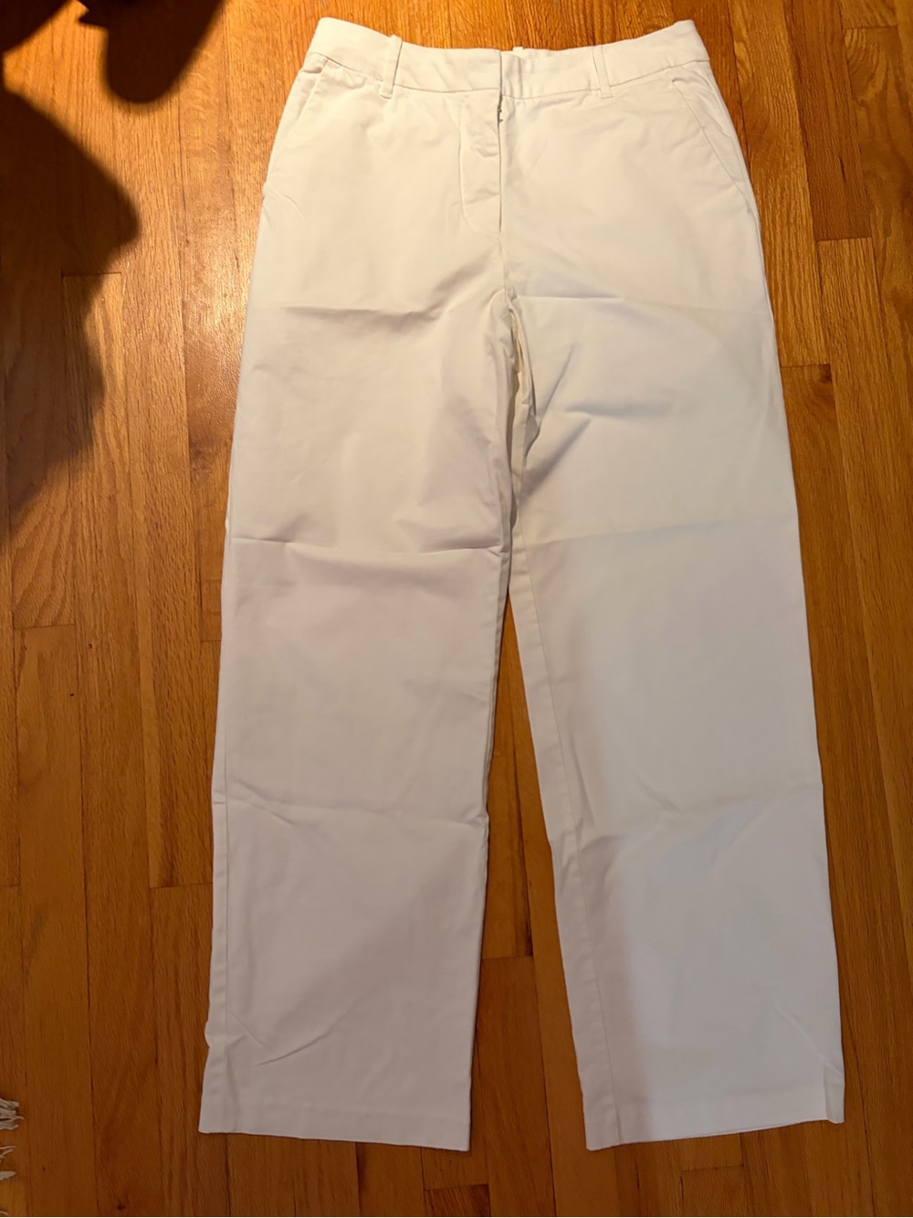Aritzia White Straight-Leg Chinos